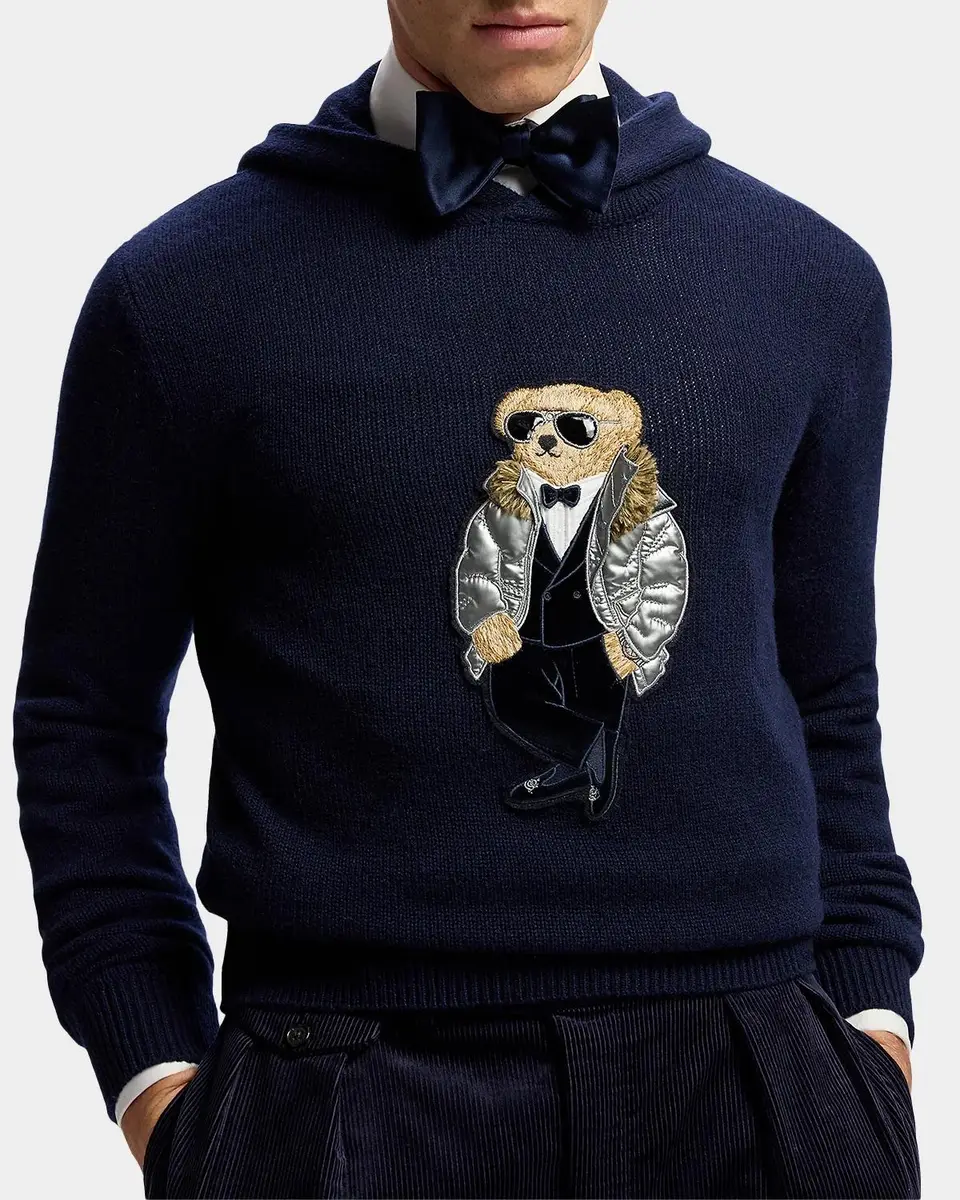 Ralph Lauren Men's Polo Bear Cashmere Hooded Sweater | Thumbnail 5 Ralph Lauren Men's Polo Bear Cashmere Hooded Sweater | Thumbnail 5