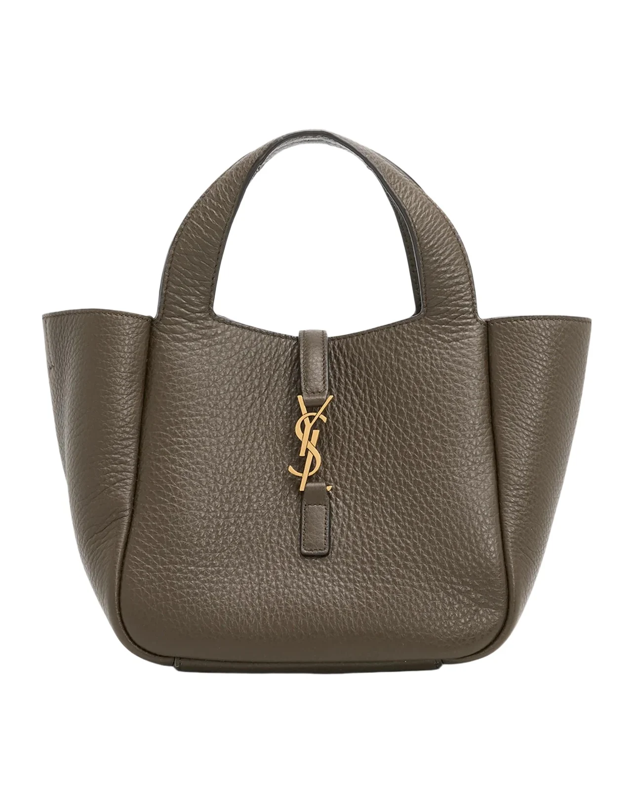Saint Laurent Le 5 à 7 Bea Mini Tote Bag in Grained Leather