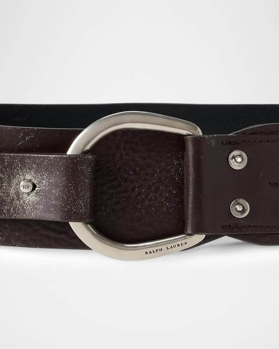 Ralph Lauren Collection Turn-Back Washed Leather Wide Belt | Thumbnail 3 Ralph Lauren Collection Turn-Back Washed Leather Wide Belt | Thumbnail 3