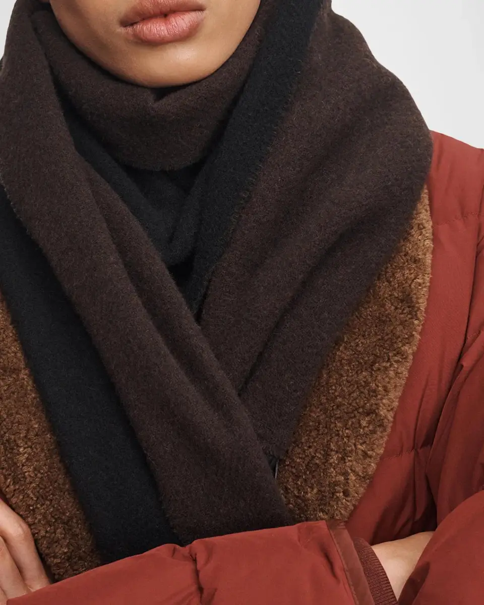 rag & bone Brooke Two-Tone Fringe-Trim Wool Scarf | Thumbnail 2