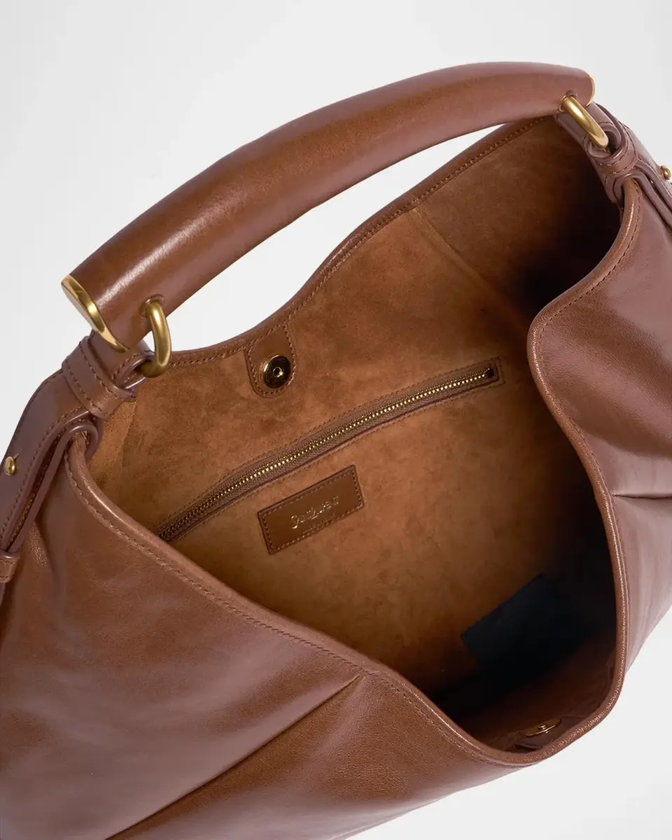 Saint Laurent Mombasa Medium Pleated Leather Hobo Bag | Thumbnail 4 Saint Laurent Mombasa Medium Pleated Leather Hobo Bag | Thumbnail 4