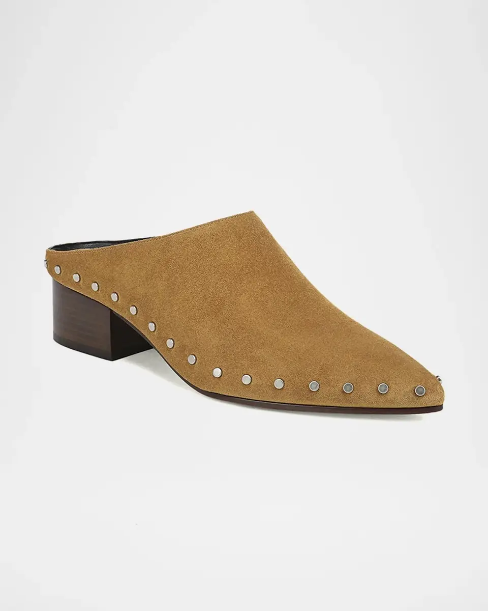 Vince 40mm August Studded Suede Clogs | Thumbnail 2 Vince 40mm August Studded Suede Clogs | Thumbnail 2