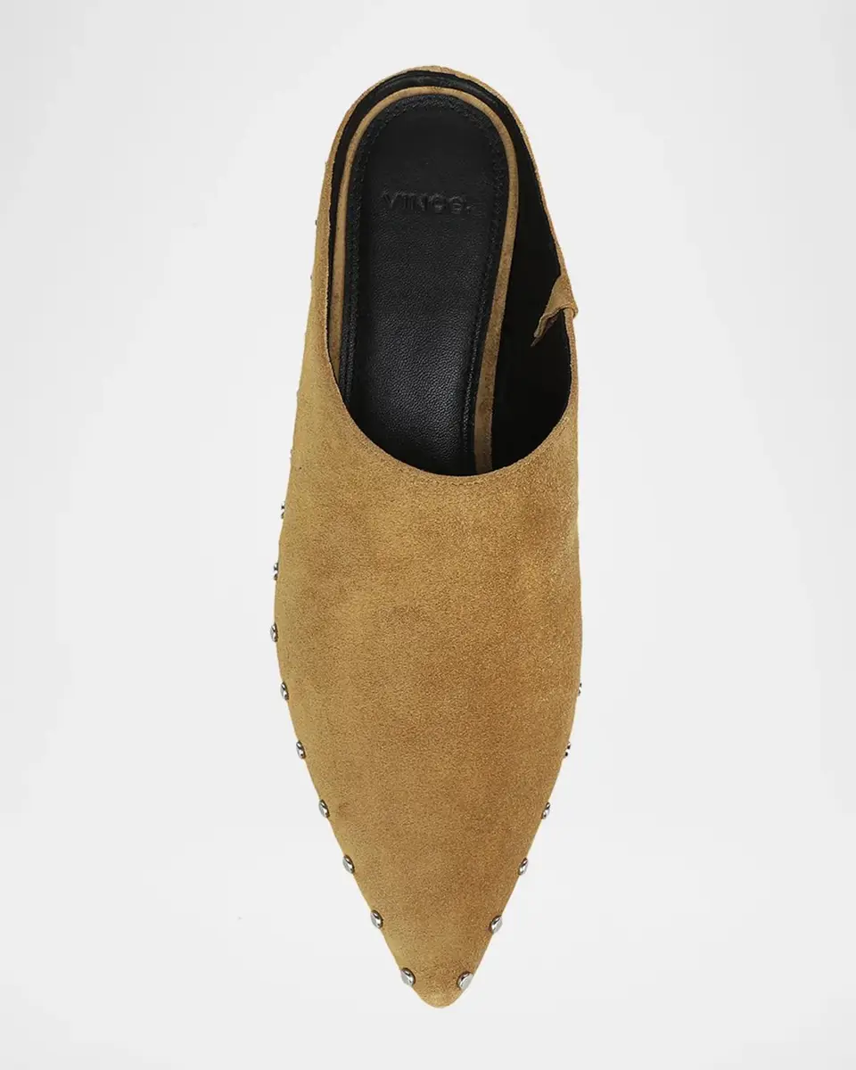 Vince 40mm August Studded Suede Clogs | Thumbnail 4 Vince 40mm August Studded Suede Clogs | Thumbnail 4