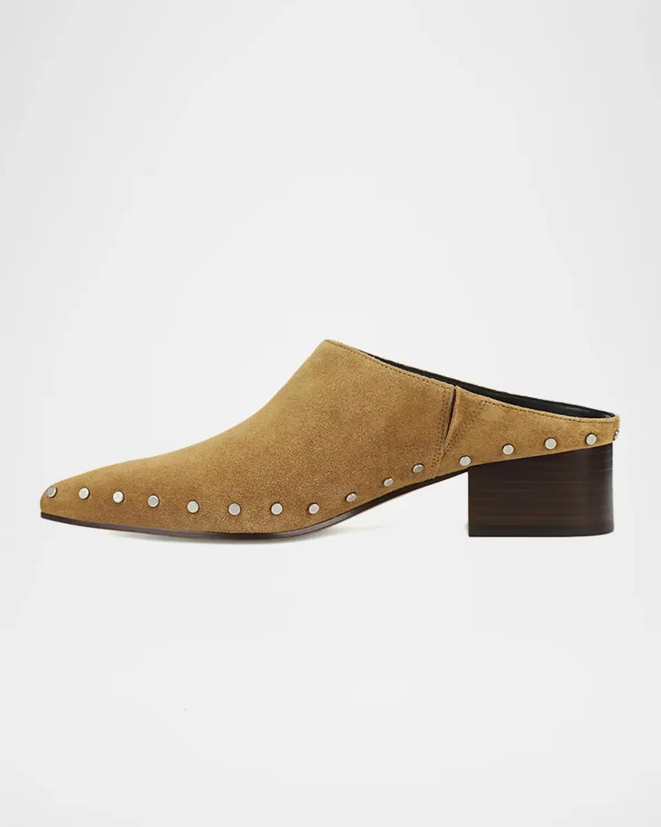 Vince 40mm August Studded Suede Clogs | Thumbnail 5 Vince 40mm August Studded Suede Clogs | Thumbnail 5