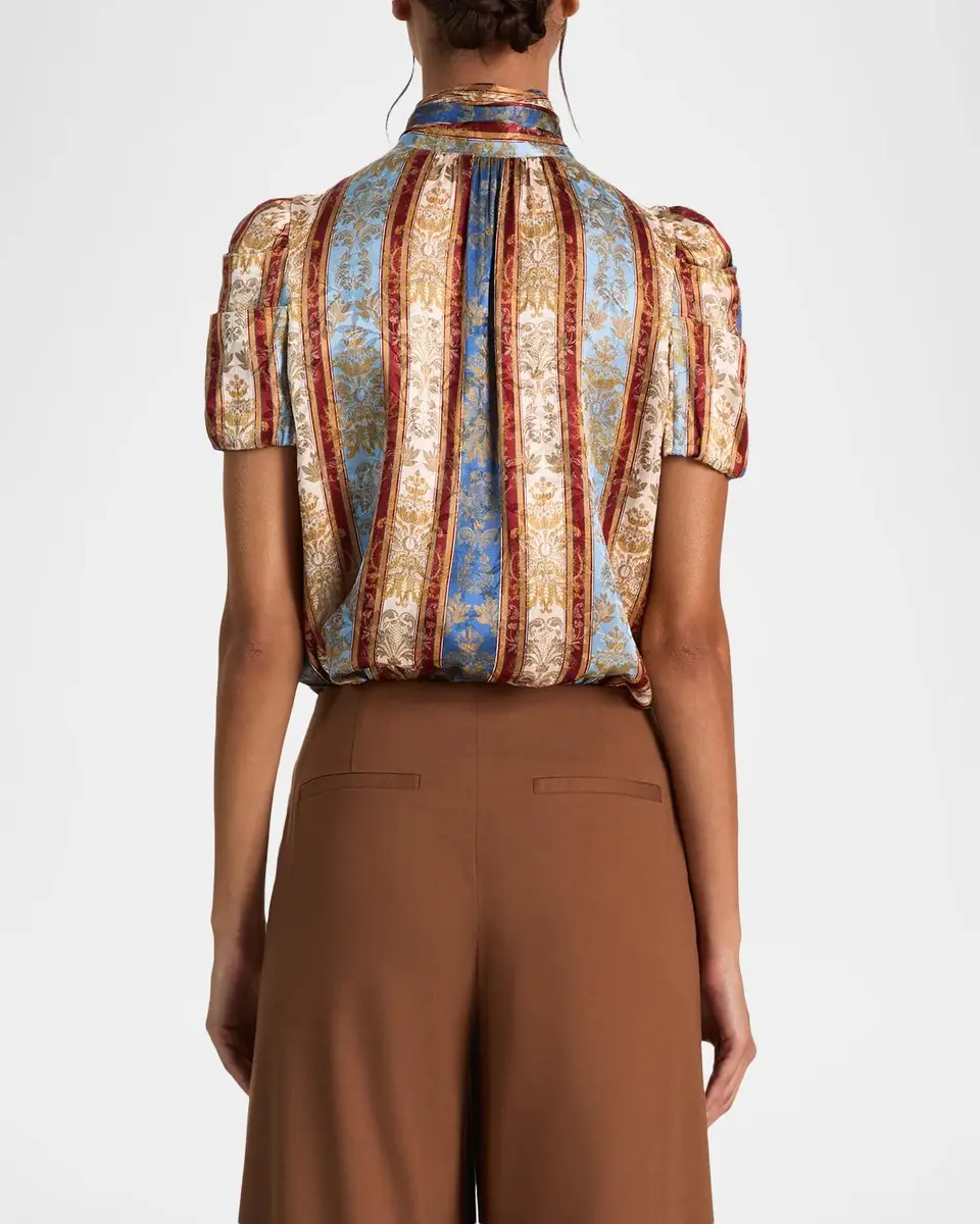 Alice + Olivia Brentley Tieneck Blouse | Thumbnail 3