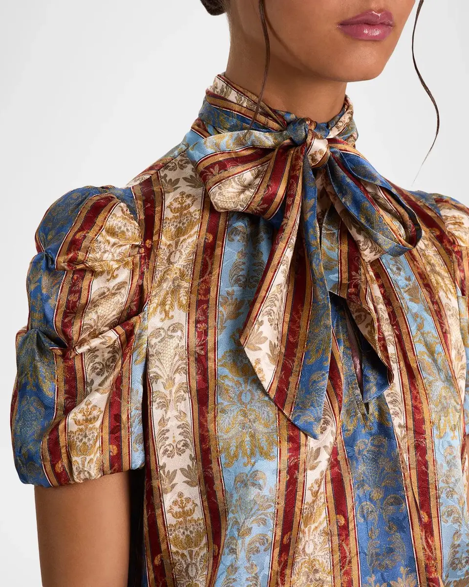 Alice + Olivia Brentley Tieneck Blouse | Thumbnail 5
