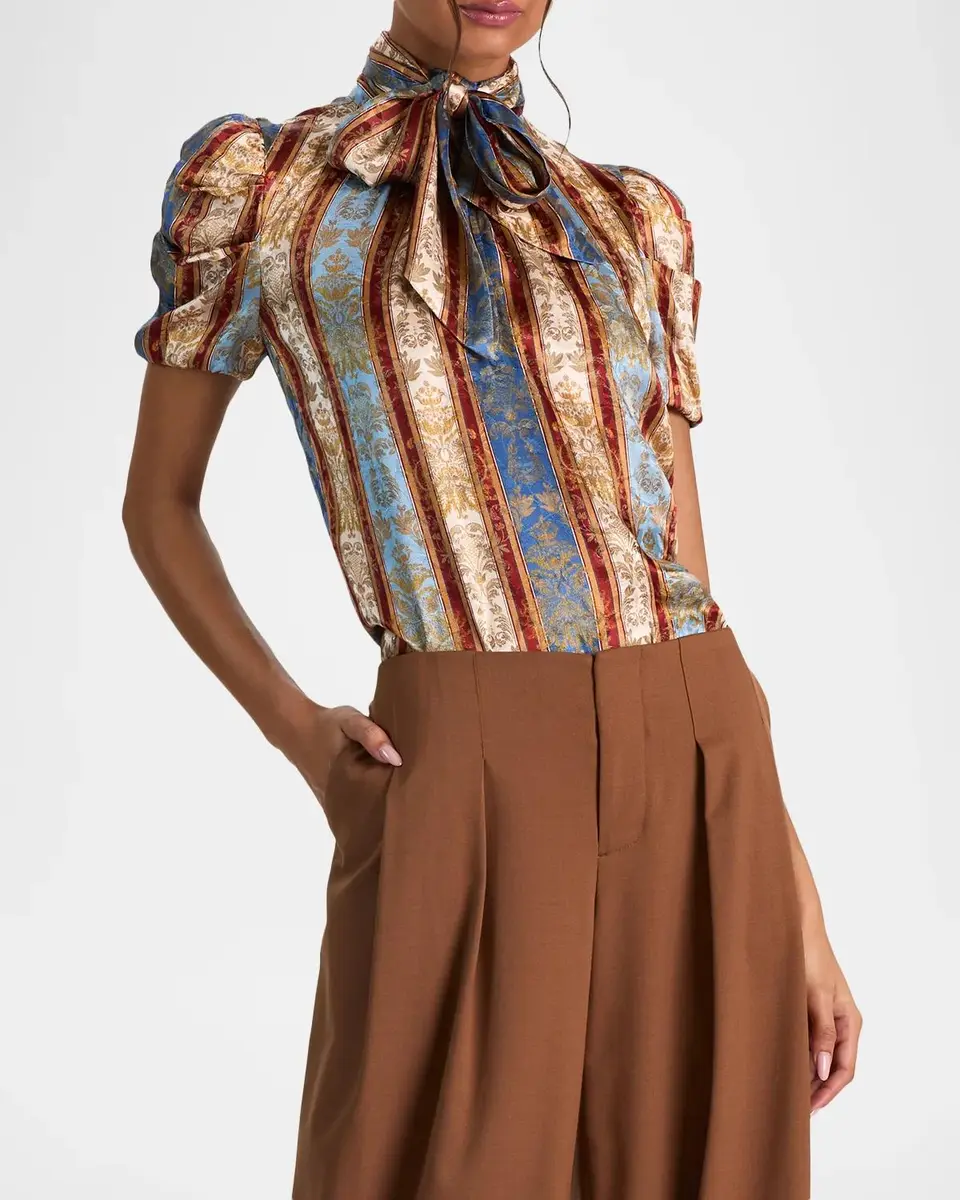 Alice + Olivia Brentley Tieneck Blouse | Thumbnail 6