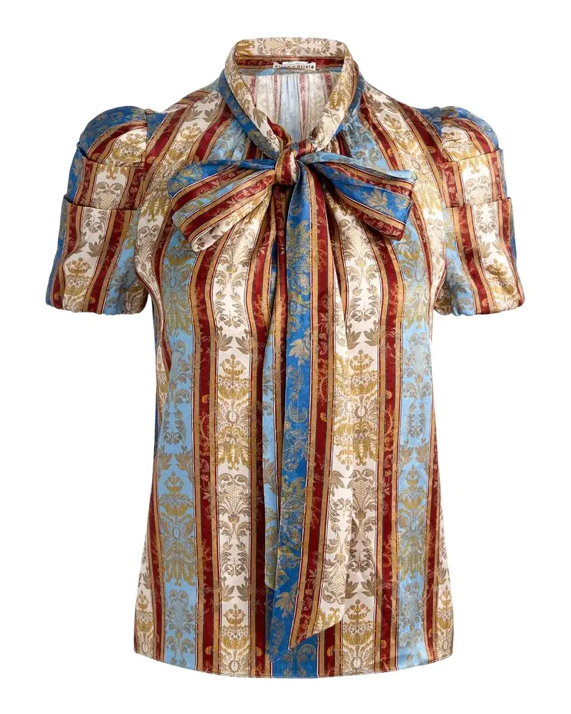 Alice + Olivia Brentley Tieneck Blouse