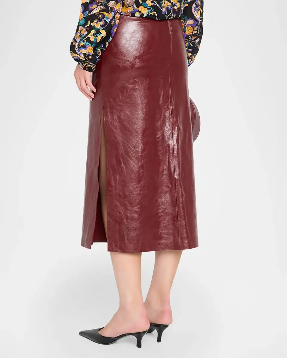Alice + Olivia Maeve Solid Side-Slit Midi Skirt | Thumbnail 3 Alice + Olivia Maeve Solid Side-Slit Midi Skirt | Thumbnail 3