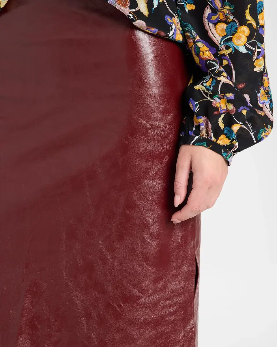 Alice + Olivia Maeve Solid Side-Slit Midi Skirt | Thumbnail 5 Alice + Olivia Maeve Solid Side-Slit Midi Skirt | Thumbnail 5