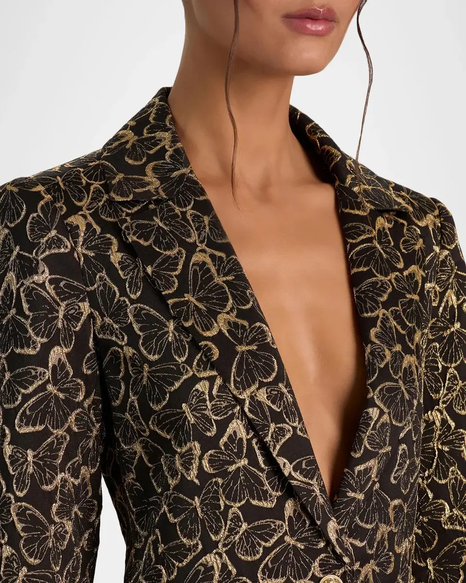 Alice + Olivia Macey Butterfly Jacquard Single-Breasted Blazer | Thumbnail 5 Alice + Olivia Macey Butterfly Jacquard Single-Breasted Blazer | Thumbnail 5