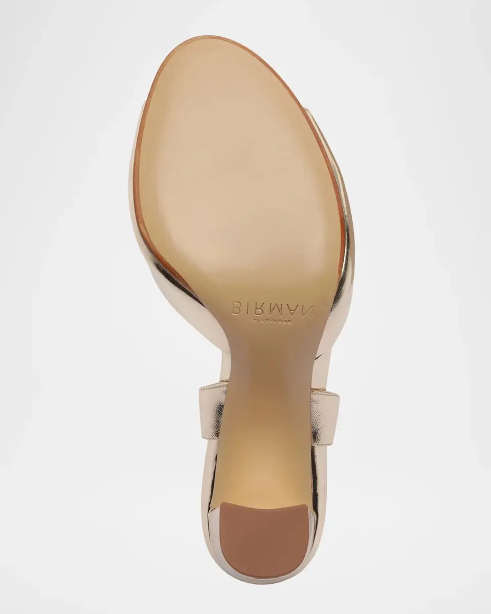 Alexandre Birman 90mm Amy Metallic Leather Ankle-Strap Sandals | Thumbnail 5