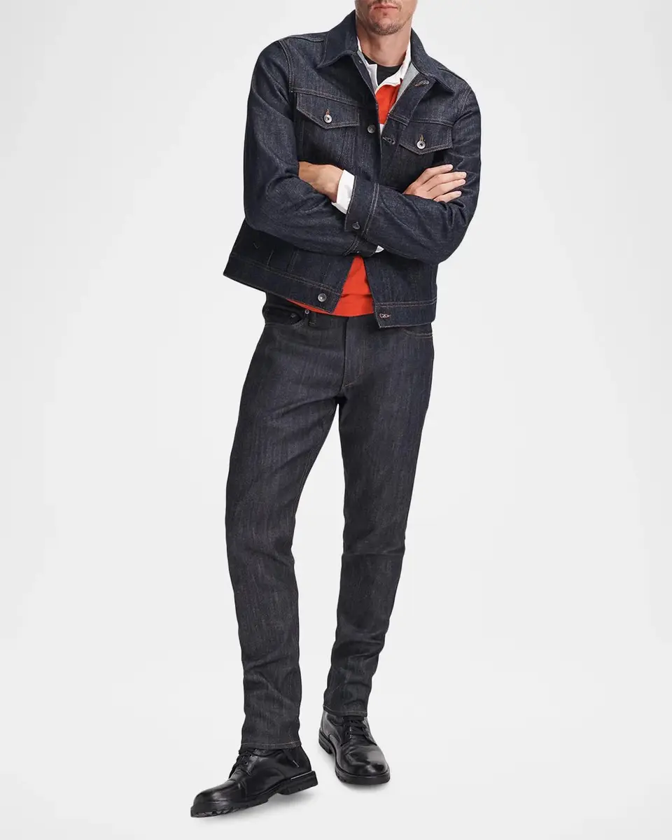 rag & bone Men's Cotton Denim Trucker Jacket | Thumbnail 2