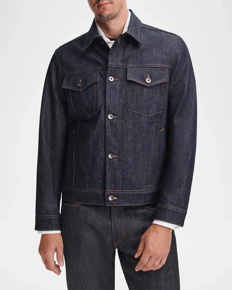 rag & bone Men's Cotton Denim Trucker Jacket | Thumbnail 3