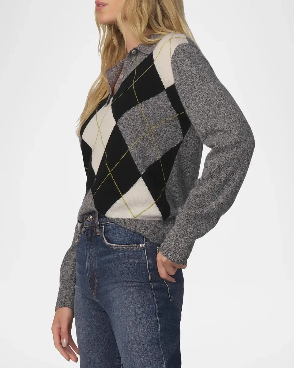 Joe's Jeans Argyle Cashmere Polo Sweater | Thumbnail 6 Joe's Jeans Argyle Cashmere Polo Sweater | Thumbnail 6