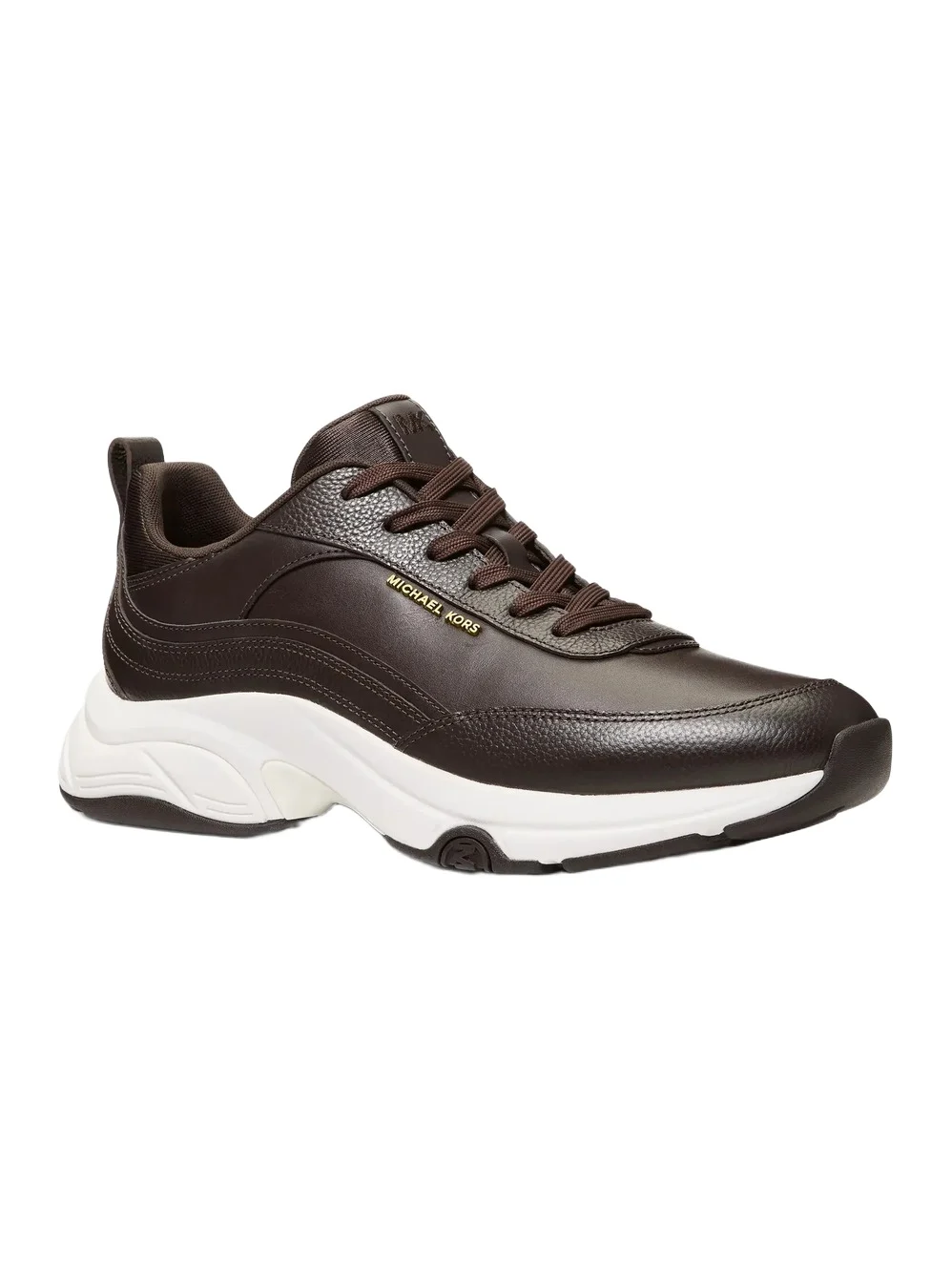 Michael Kors Collection Hartley Leather Trainer in Brown