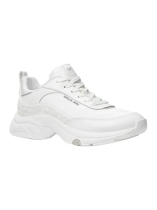 Michael Kors Collection Hartley Leather Trainer in White