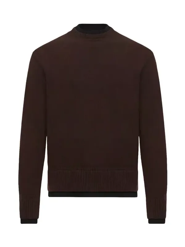 Leather Logo Wool & Cashmere Blend Sweater Leather Logo Wool & Cashmere Blend Sweater