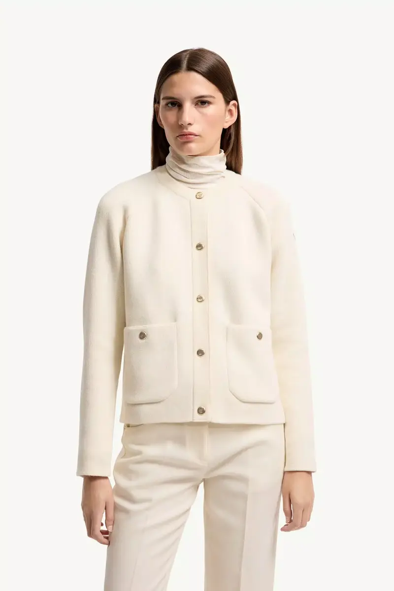 Moncler Wool & Cashmere Blend Cardigan | Thumbnail 5 Moncler Wool & Cashmere Blend Cardigan | Thumbnail 5