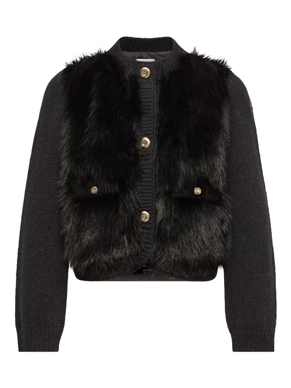 Moncler Alpaca & Wool Blend Padded Cardigan