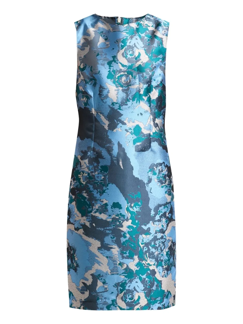 Ming Wang Women's Abstract Jacquard Sheath Knee-Length Dress