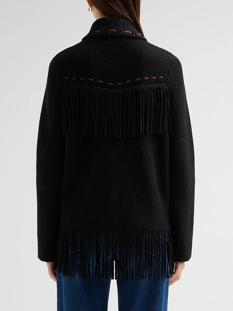 Guest In Residence Women's Western Cashmere-Wool Fringe Jacket | Thumbnail 3