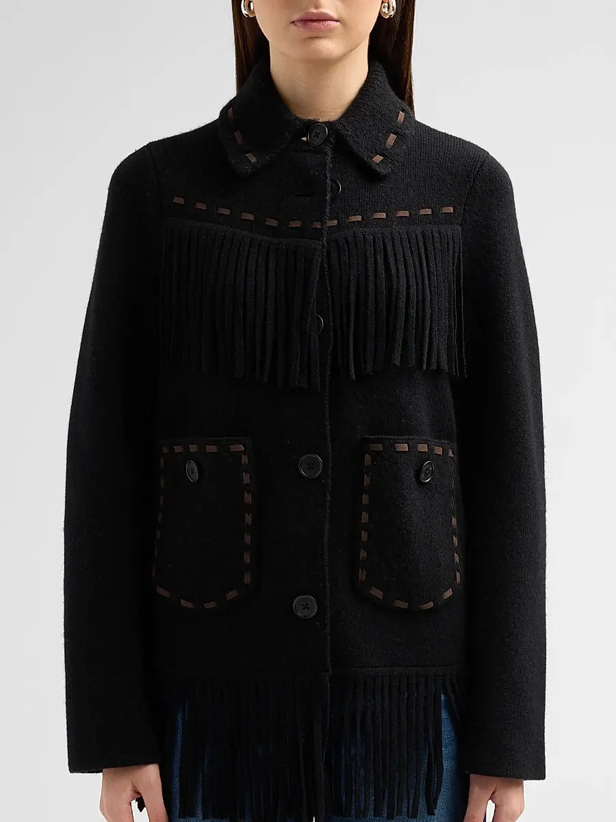 Guest In Residence Women's Western Cashmere-Wool Fringe Jacket | Thumbnail 5
