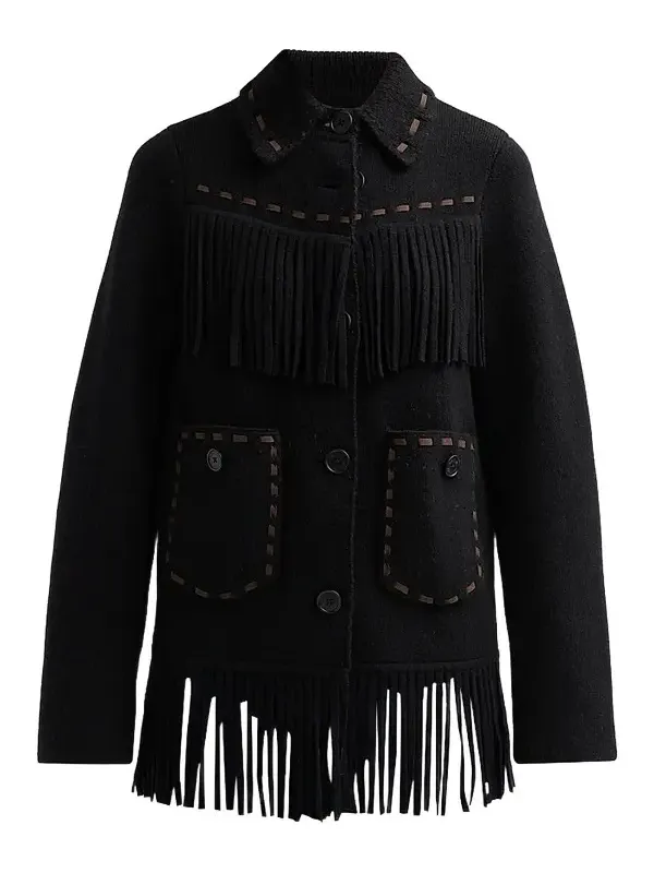 Women's Western Cashmere-Wool Fringe Jacket Women's Western Cashmere-Wool Fringe Jacket
