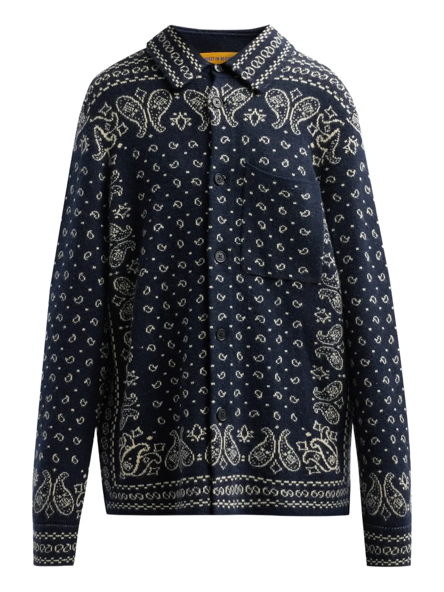 Women's Wild Rag Paisley Cashmere Knit Work Shirt