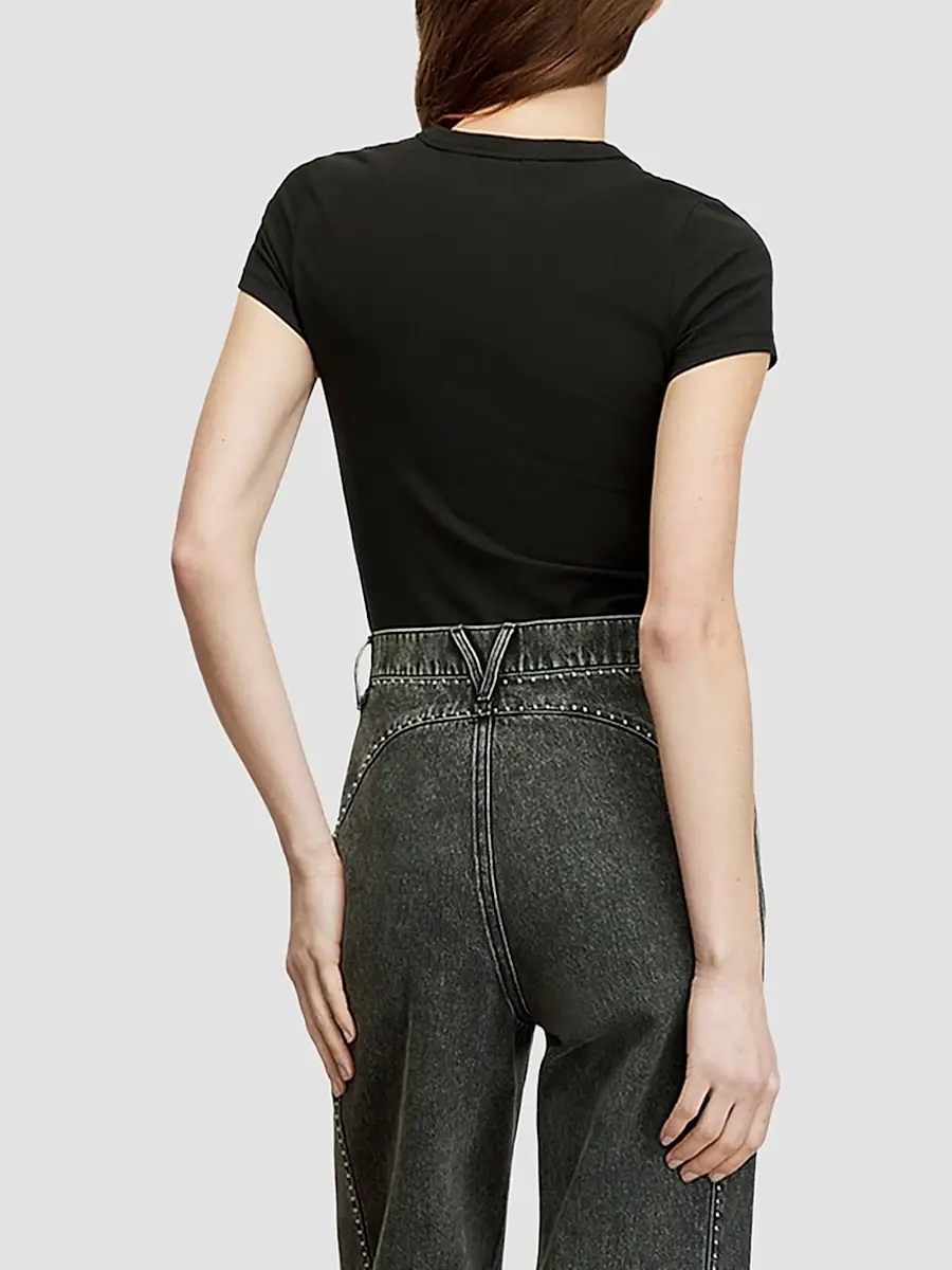 Veronica Beard Women's Devin V-Neck T-Shirt | Thumbnail 3