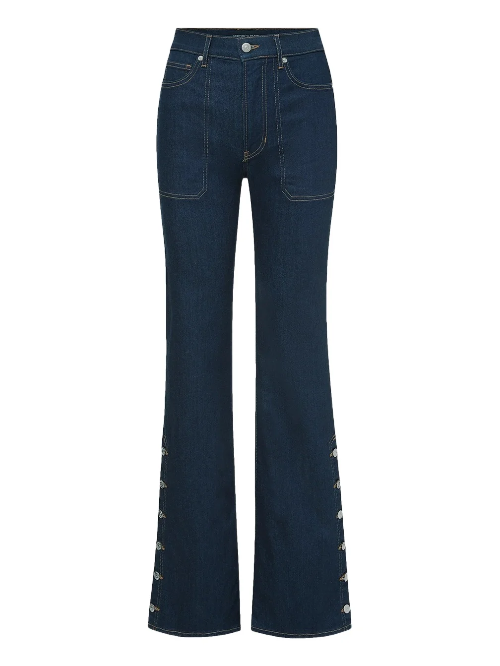 Veronica Beard Women's Crosbie Side-Button High-Rise Wide-Leg Jeans