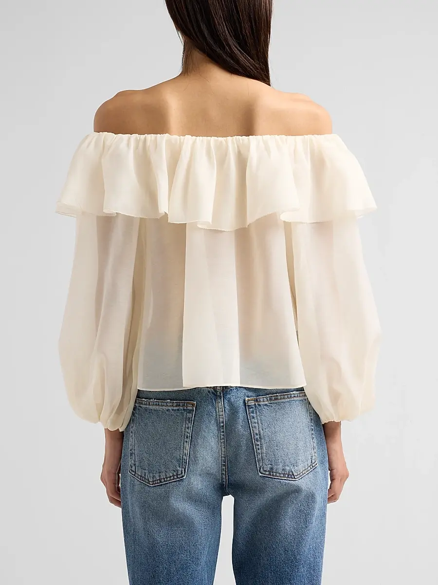 Alice + Olivia Women's Alta Ruffled Blouse | Thumbnail 3 Alice + Olivia Women's Alta Ruffled Blouse | Thumbnail 3