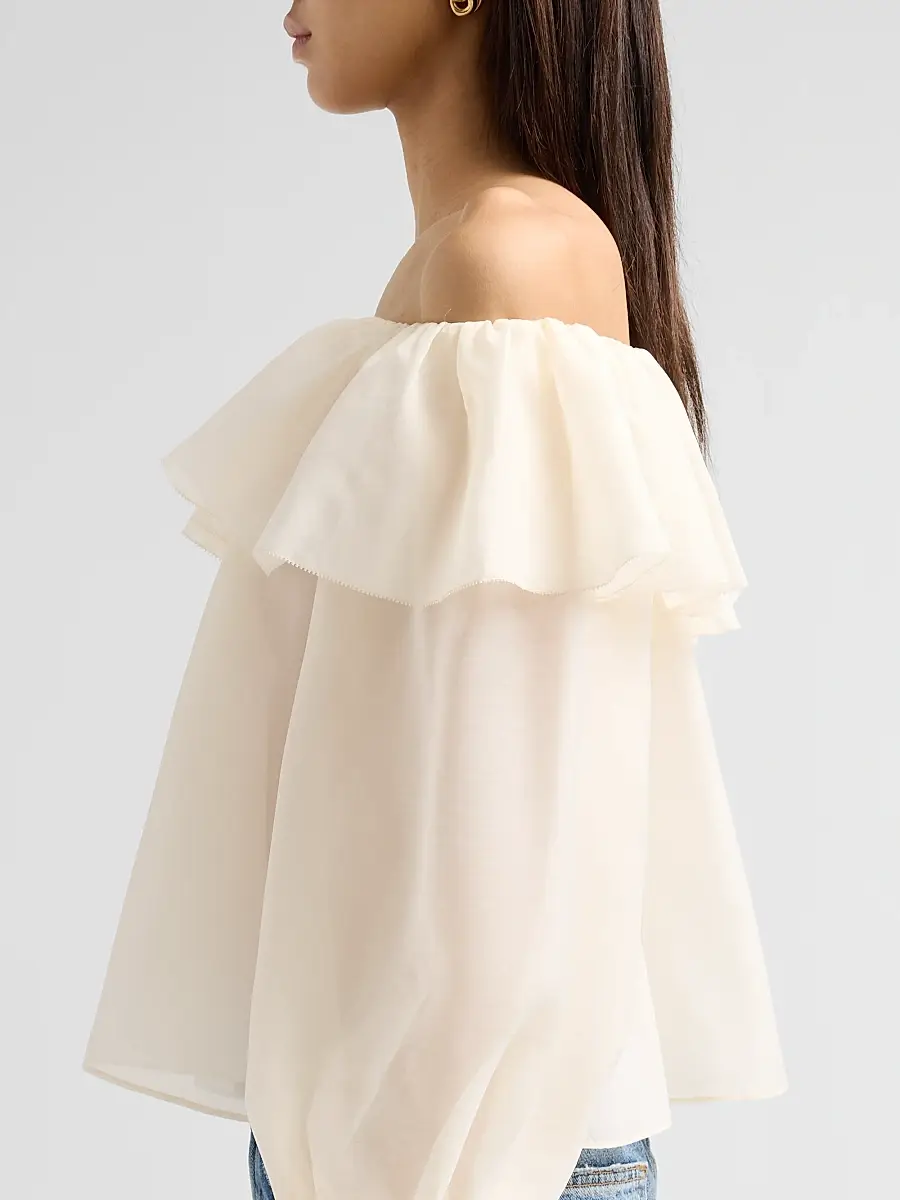 Alice + Olivia Women's Alta Ruffled Blouse | Thumbnail 5 Alice + Olivia Women's Alta Ruffled Blouse | Thumbnail 5