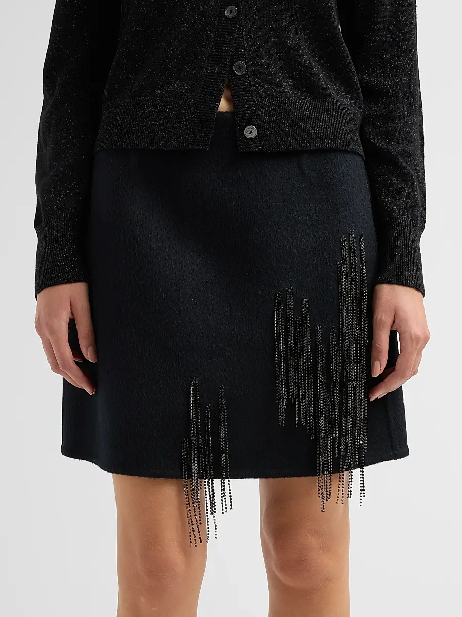 Kobi Halperin Women's Scarlett Wool Silk Mini Skirt | Thumbnail 5