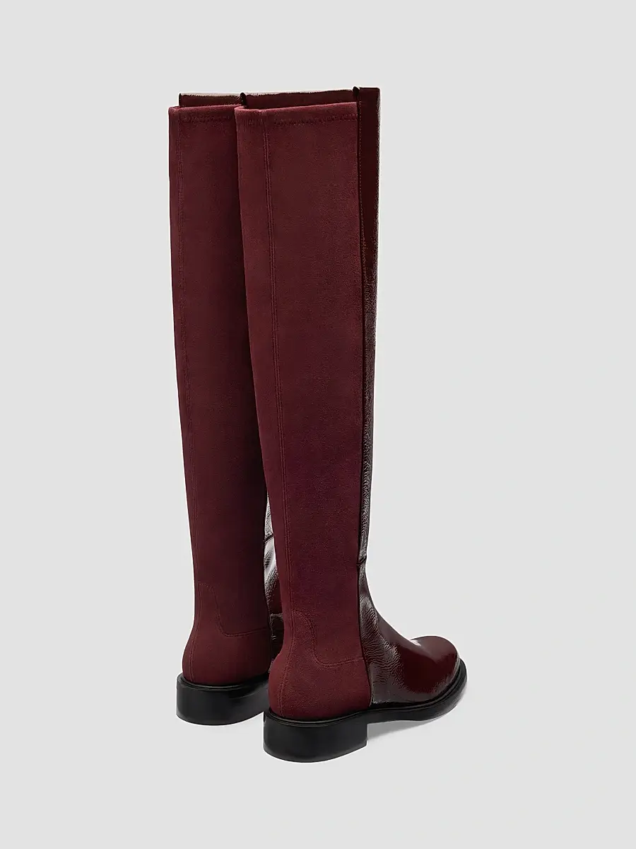 Stuart Weitzman Women's 5050 Gisele Suede & Leather Tall Boots - Boy'senberry | Thumbnail 3 Stuart Weitzman Women's 5050 Gisele Suede & Leather Tall Boots - Boy'senberry | Thumbnail 3