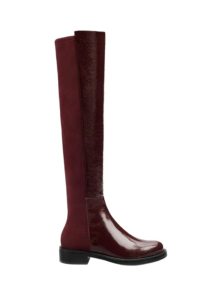 Stuart Weitzman Women's 5050 Gisele Suede & Leather Tall Boots - Boy'senberry