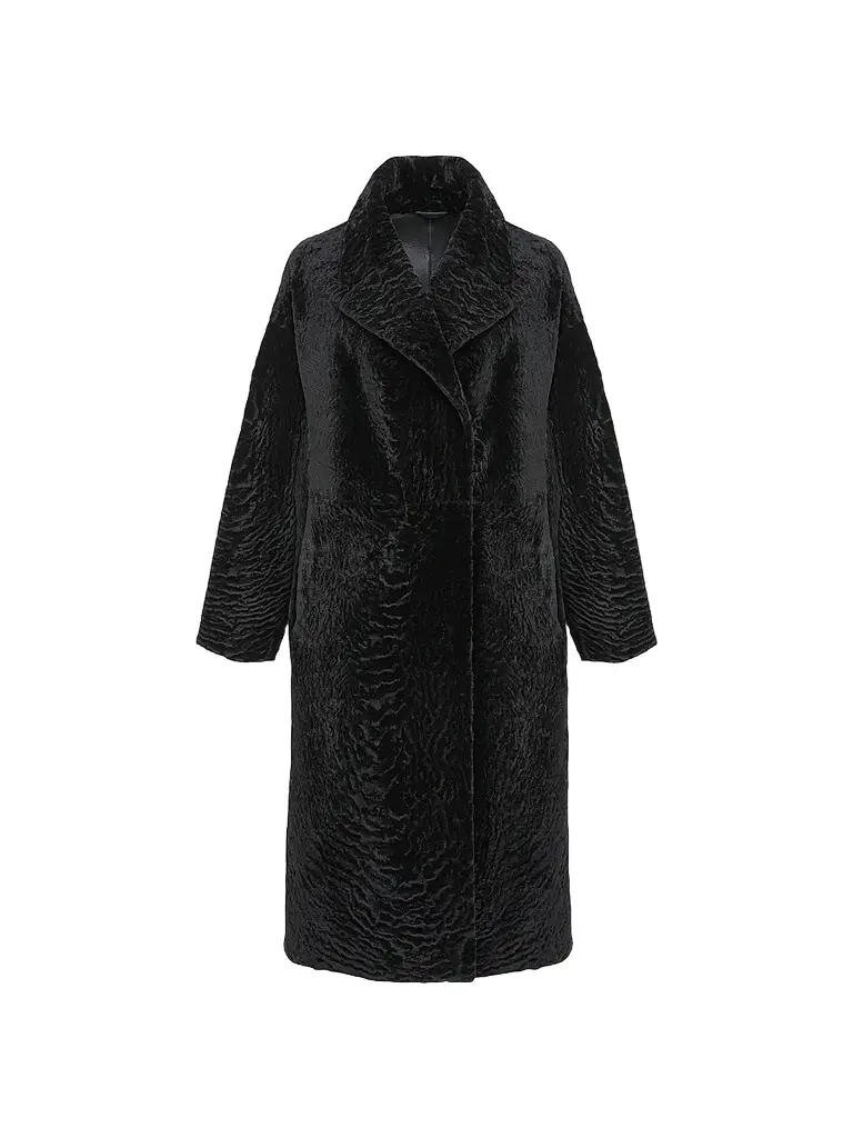 Gorski Women's Reversible Textured Shearling Lamb Short Coat
