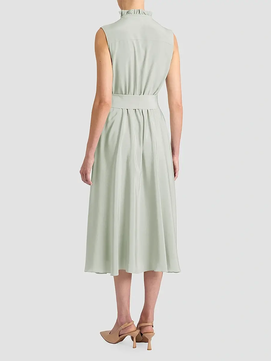 Santorelli Women's Nirva Belted Silk Midi Dress | Thumbnail 3 Santorelli Women's Nirva Belted Silk Midi Dress | Thumbnail 3