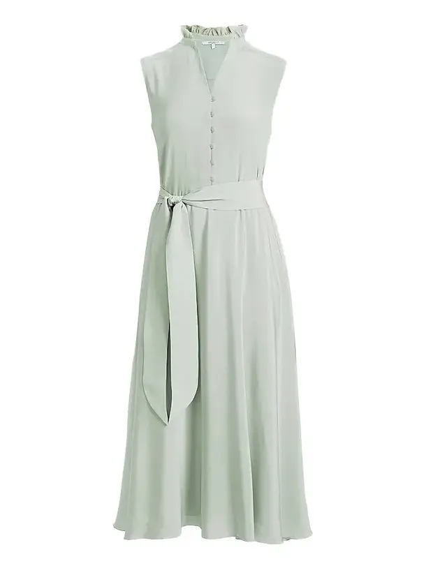 Women's Nirva Belted Silk Midi Dress Women's Nirva Belted Silk Midi Dress