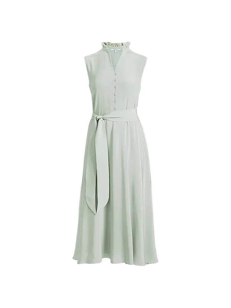 Women's Nirva Belted Silk Midi Dress Women's Nirva Belted Silk Midi Dress