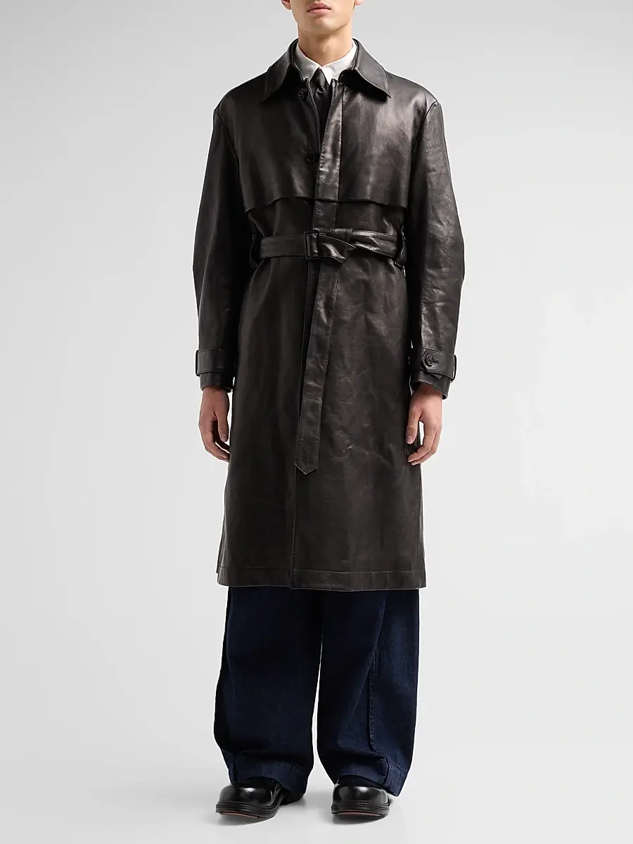 PUBLIC SCHOOL NEW YORK Men Lafayette Leather Longline Coat | Thumbnail 2 PUBLIC SCHOOL NEW YORK Men Lafayette Leather Longline Coat | Thumbnail 2