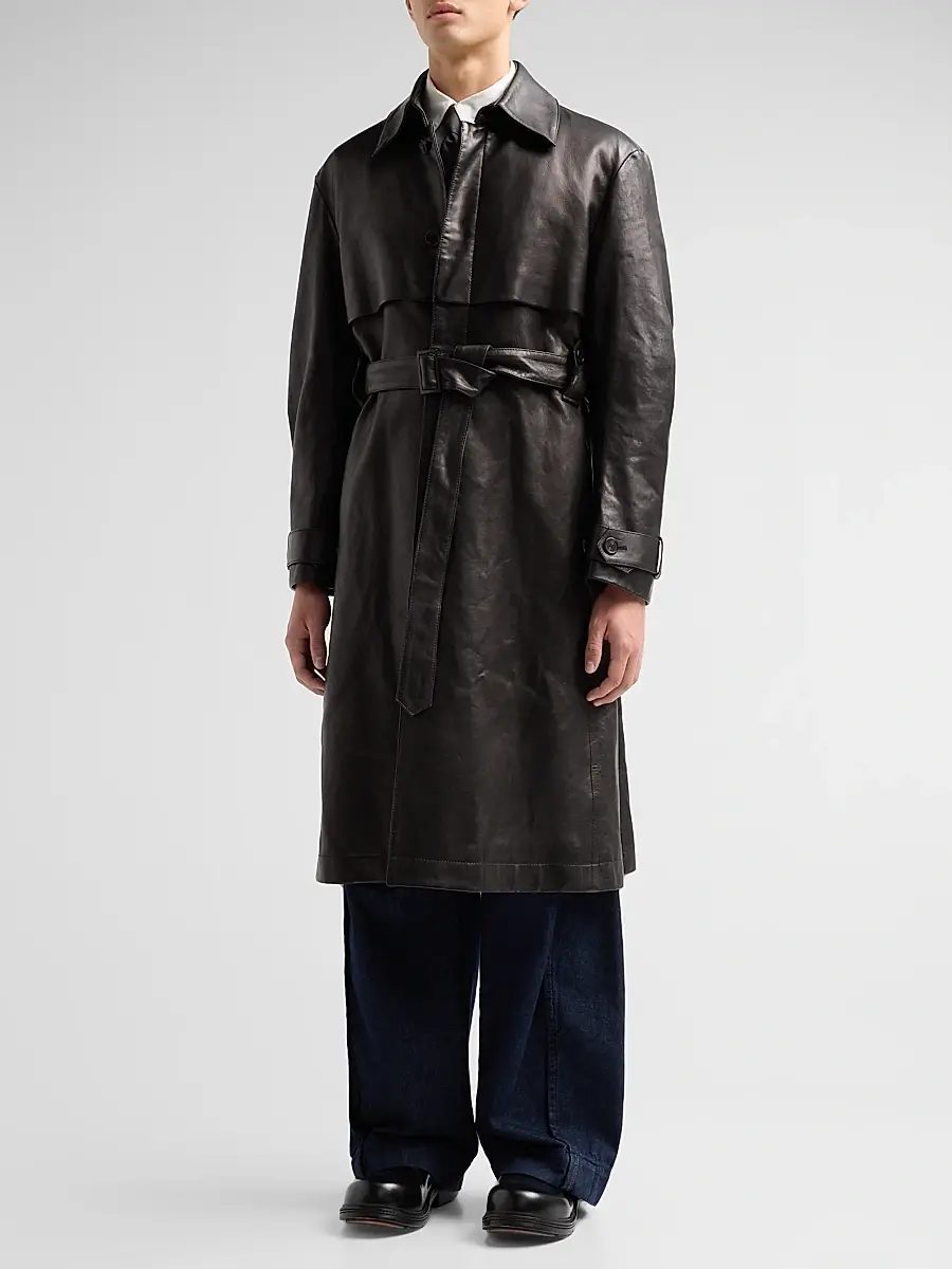 PUBLIC SCHOOL NEW YORK Men Lafayette Leather Longline Coat | Thumbnail 4 PUBLIC SCHOOL NEW YORK Men Lafayette Leather Longline Coat | Thumbnail 4