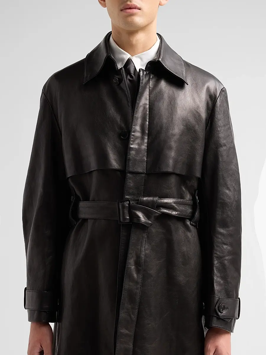 PUBLIC SCHOOL NEW YORK Men Lafayette Leather Longline Coat | Thumbnail 5 PUBLIC SCHOOL NEW YORK Men Lafayette Leather Longline Coat | Thumbnail 5
