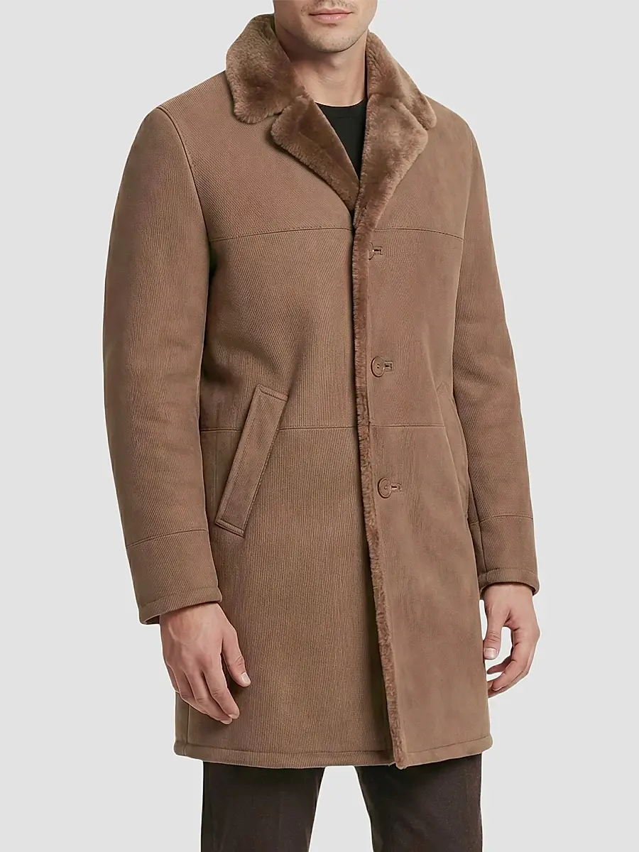 Gorski Men's Embossed Merino Shearling Lamb Stroller Coat | Thumbnail 4 Gorski Men's Embossed Merino Shearling Lamb Stroller Coat | Thumbnail 4