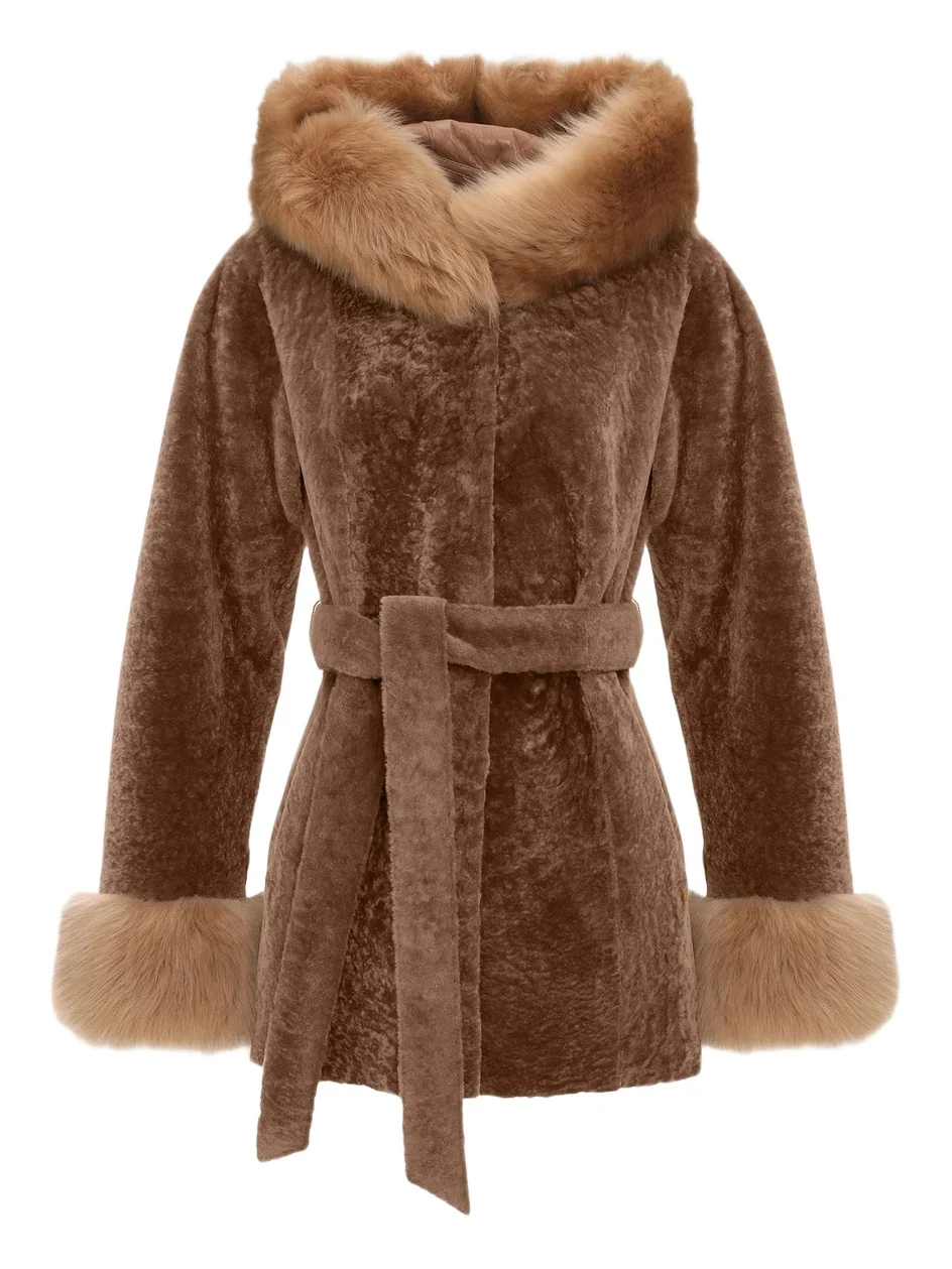 Women's Textured Lamb Reversible Parka Jacket Women's Textured Lamb Reversible Parka Jacket