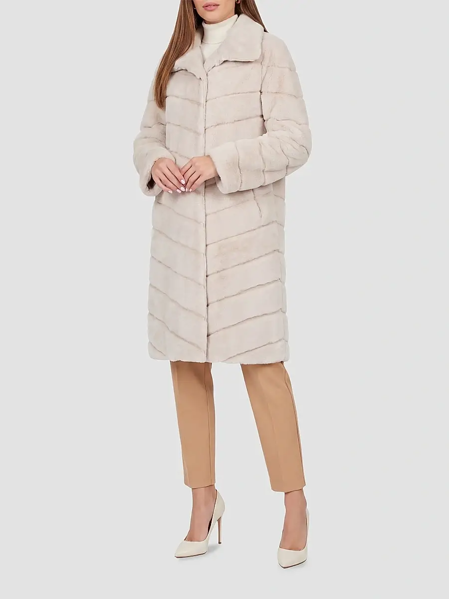 Gorski Women's Reversible Merino Shearling Lamb Chevron Short Coat | Thumbnail 3 Gorski Women's Reversible Merino Shearling Lamb Chevron Short Coat | Thumbnail 3