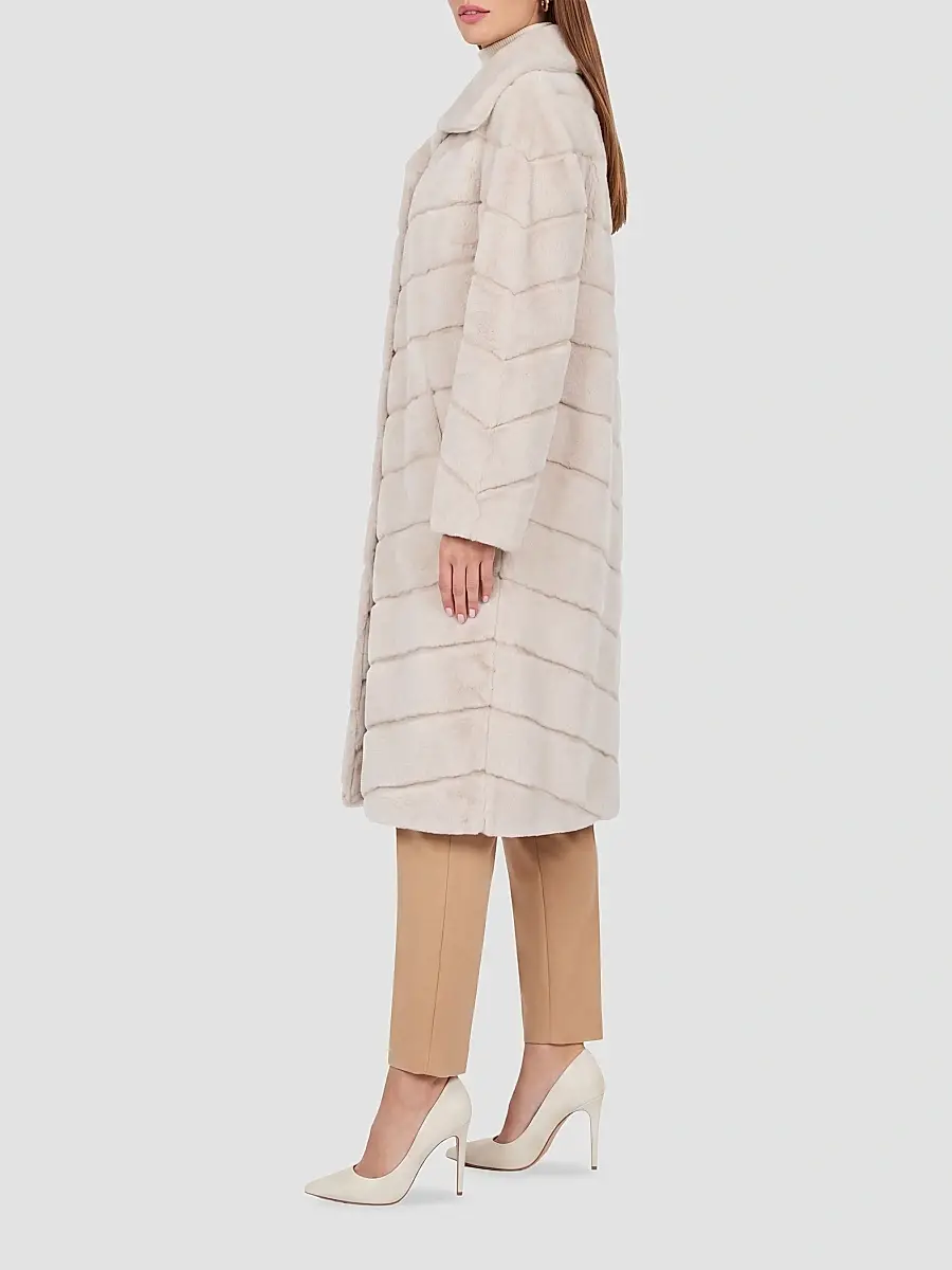 Gorski Women's Reversible Merino Shearling Lamb Chevron Short Coat | Thumbnail 4 Gorski Women's Reversible Merino Shearling Lamb Chevron Short Coat | Thumbnail 4