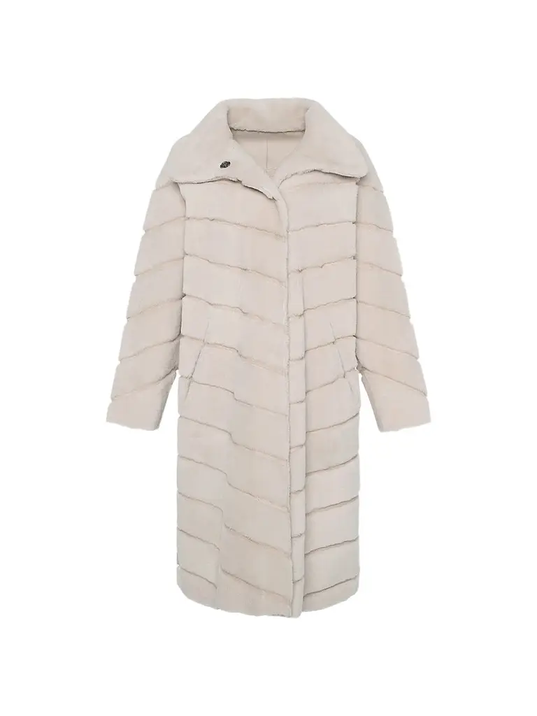 Women's Reversible Merino Shearling Lamb Chevron Short Coat Women's Reversible Merino Shearling Lamb Chevron Short Coat