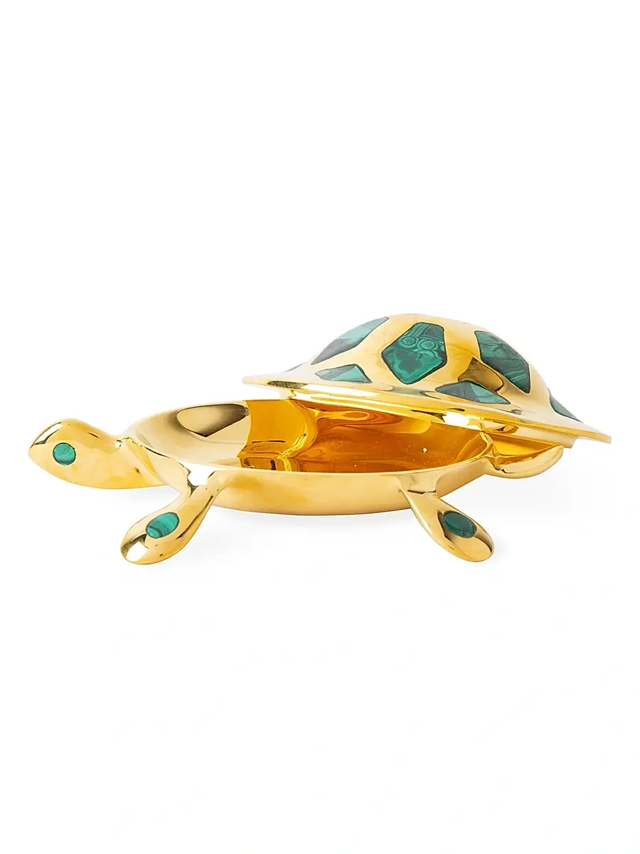 Jonathan Adler Brass & Malachite Turtle Box | Thumbnail 3 Jonathan Adler Brass & Malachite Turtle Box | Thumbnail 3