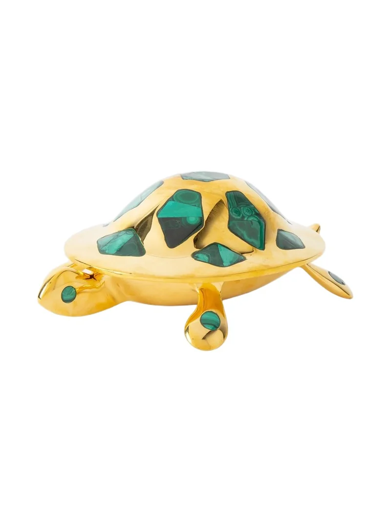 Jonathan Adler Brass & Malachite Turtle Box
